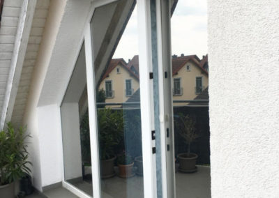 Terassenfenster mit Sonnenschutz